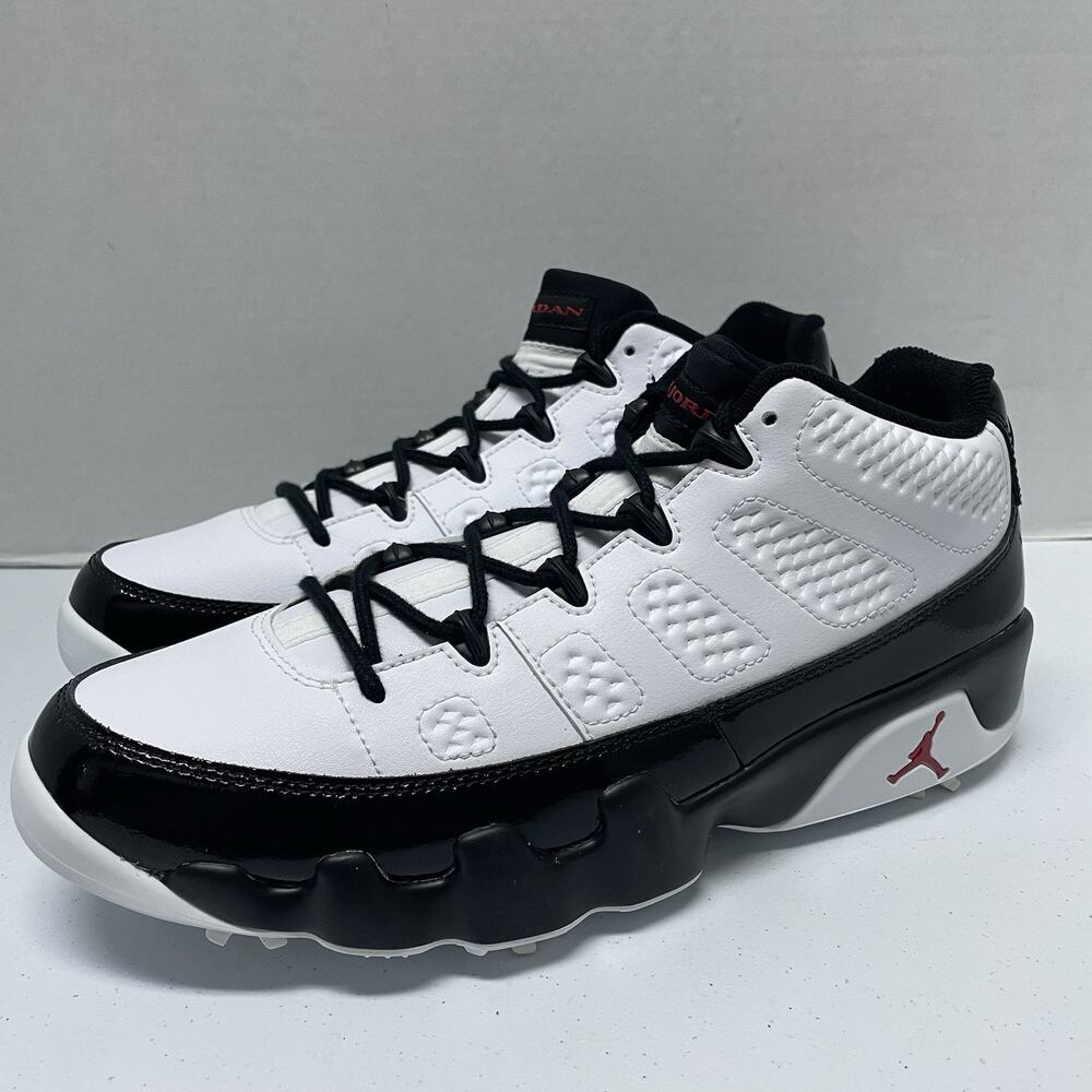 Air Jordan 9 Low Golf White Black True Red FJ5934 100 Size 10.5 Golf Cleat